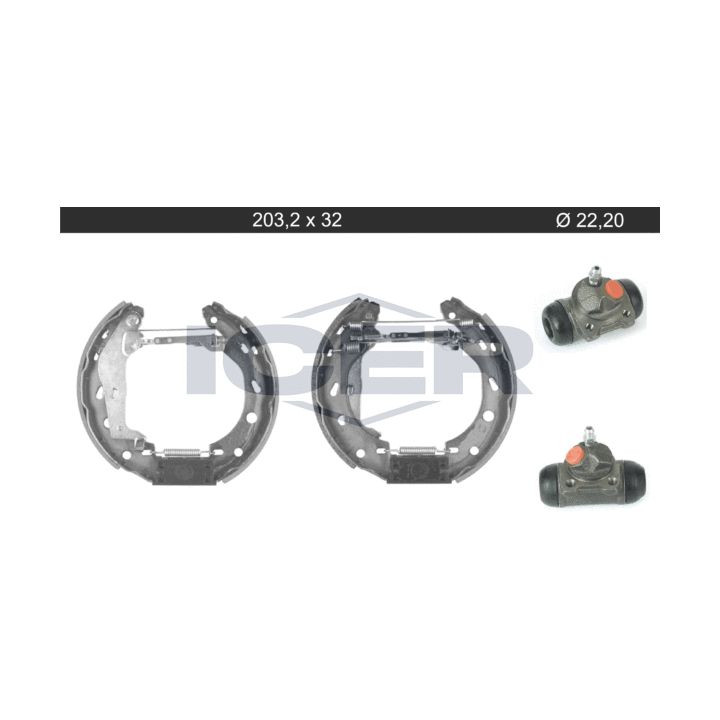 Stabdžių trinkelių komplektas ICER 79KT0112 C