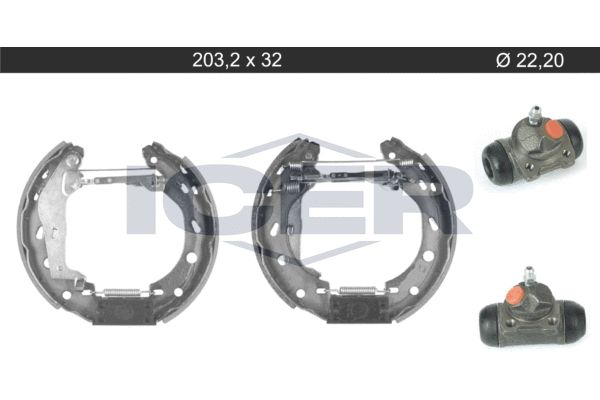 Stabdžių trinkelių komplektas ICER 79KT0112 C