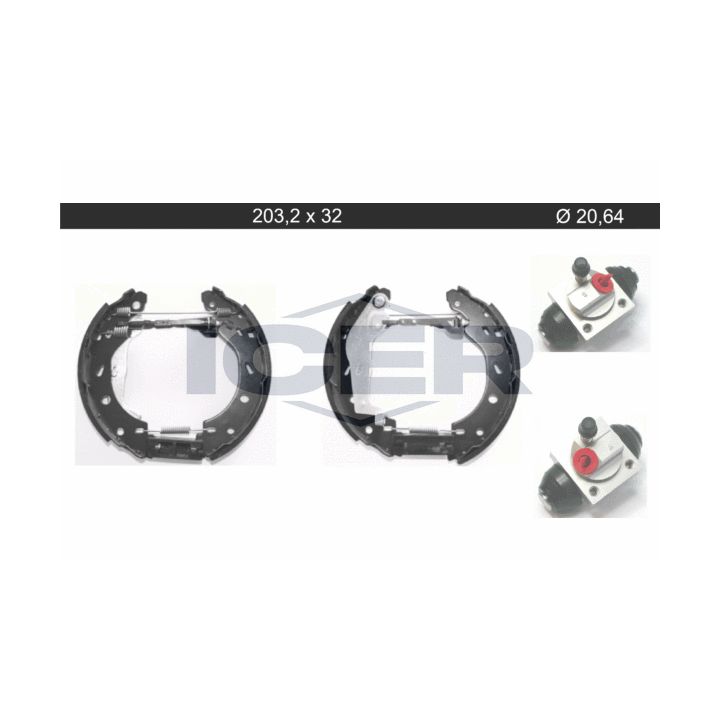 Stabdžių trinkelių komplektas ICER 79KT0113 C