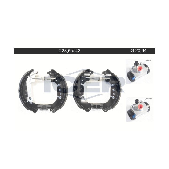 Stabdžių trinkelių komplektas ICER 79KT0122 C