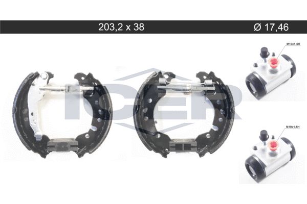 Stabdžių trinkelių komplektas ICER 79KT0134 C