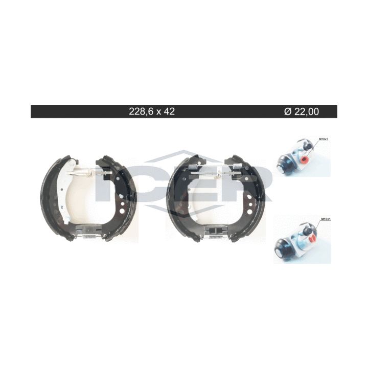 Stabdžių trinkelių komplektas ICER 79KT0136 C