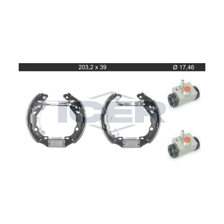 Stabdžių trinkelių komplektas ICER 79KT0137 C