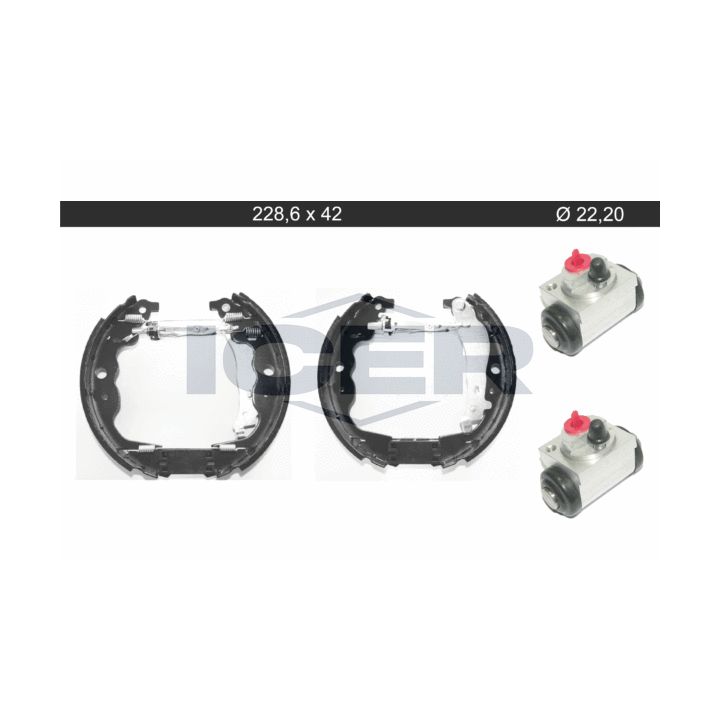 Stabdžių trinkelių komplektas ICER 79KT0138 C