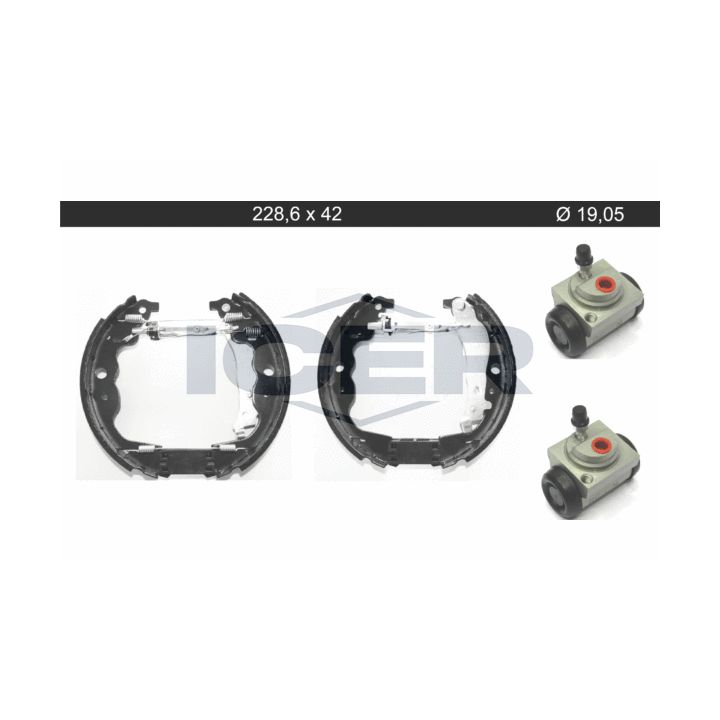 Stabdžių trinkelių komplektas ICER 79KT0139 C