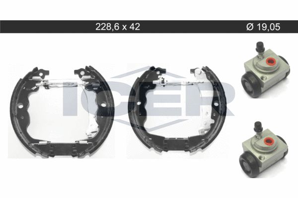 Stabdžių trinkelių komplektas ICER 79KT0139 C