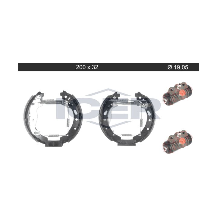 Stabdžių trinkelių komplektas ICER 79KT0145 C