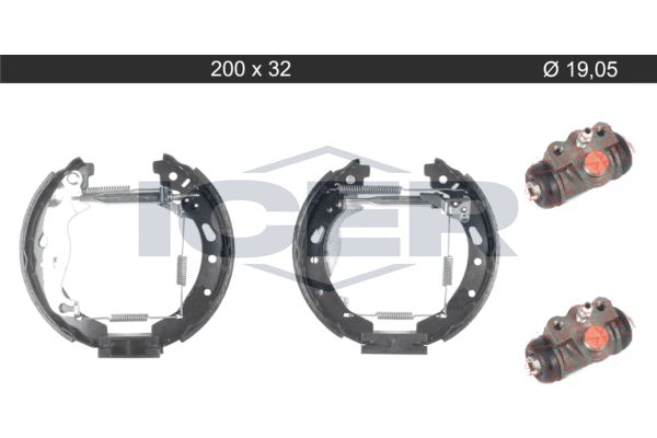 Stabdžių trinkelių komplektas ICER 79KT0145 C
