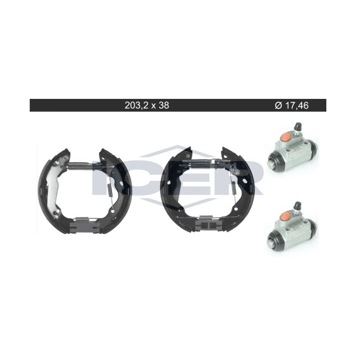 Stabdžių trinkelių komplektas ICER 79KT0146 C