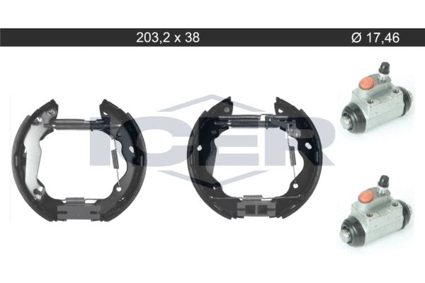 Stabdžių trinkelių komplektas ICER 79KT0146 C