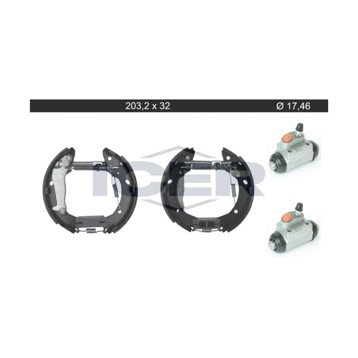 Stabdžių trinkelių komplektas ICER 79KT0147 C