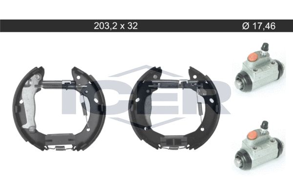 Stabdžių trinkelių komplektas ICER 79KT0147 C