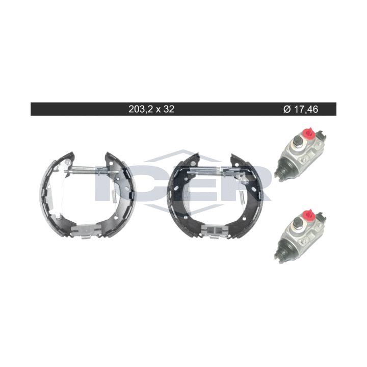 Stabdžių trinkelių komplektas ICER 79KT0148 C