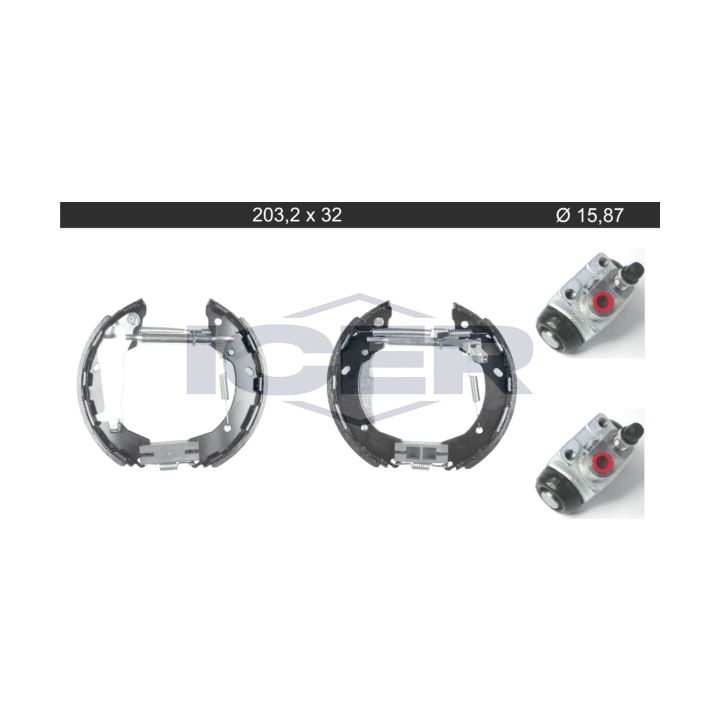 Stabdžių trinkelių komplektas ICER 79KT0149 C