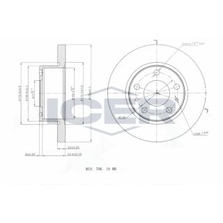 Stabdžių diskas ICER 78BD0016-2