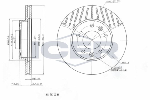Stabdžių diskas ICER 78BD0018-2