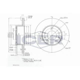 Stabdžių diskas ICER 78BD0020-2