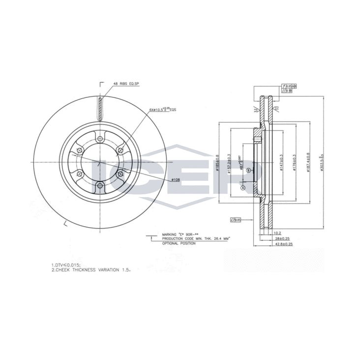 Stabdžių diskas ICER 78BD0030-2