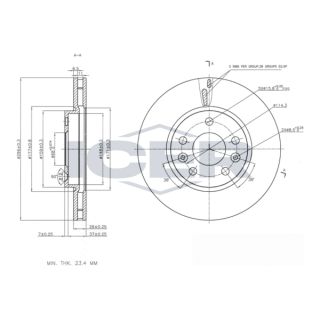 Stabdžių diskas ICER 78BD0036-2