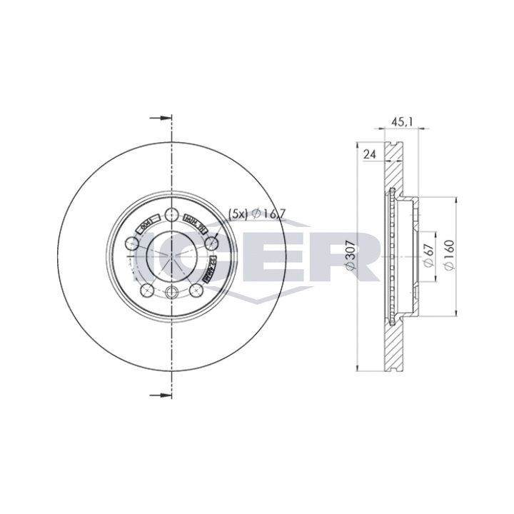 Stabdžių diskas ICER 78BD0041-2