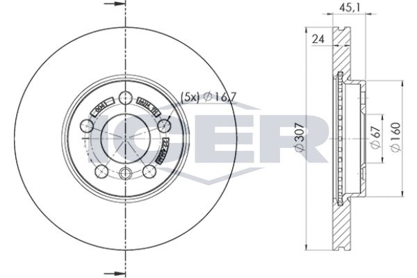 Stabdžių diskas ICER 78BD0041-2