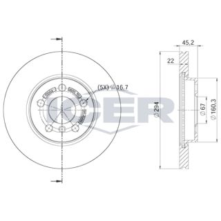 Stabdžių diskas ICER 78BD0046-2