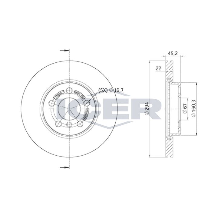 Stabdžių diskas ICER 78BD0046-2