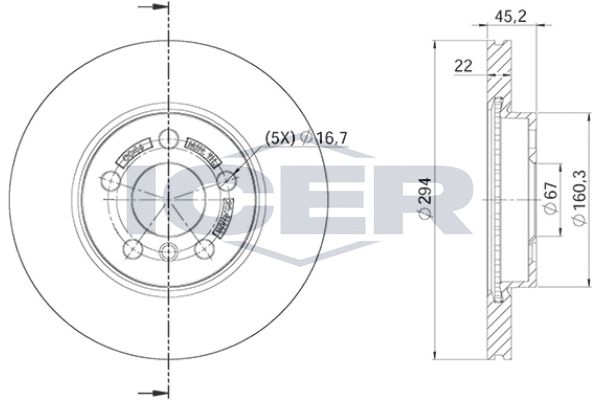 Stabdžių diskas ICER 78BD0046-2