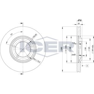 Stabdžių diskas ICER 78BD0100-2