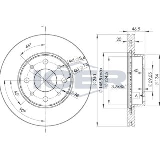 Stabdžių diskas ICER 78BD0178-2