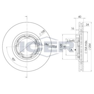 Stabdžių diskas ICER 78BD0200-2