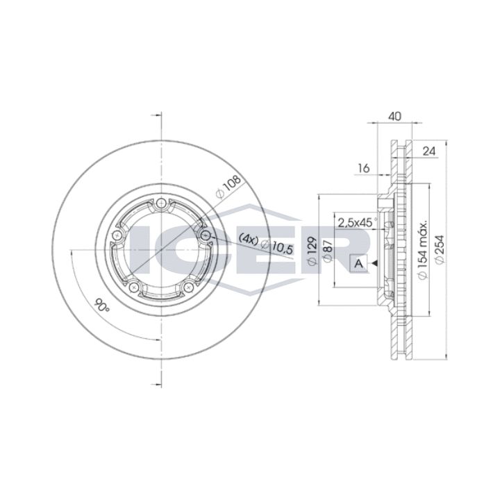 Stabdžių diskas ICER 78BD0200-2
