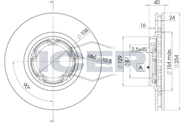 Stabdžių diskas ICER 78BD0200-2