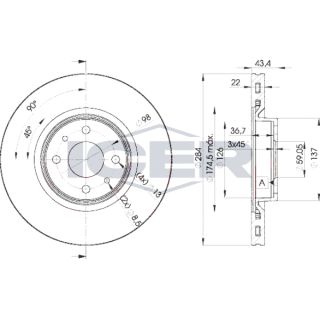 Stabdžių diskas ICER 78BD0356-2