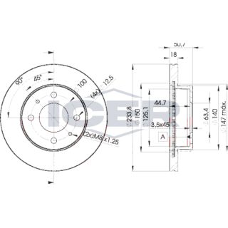 Stabdžių diskas ICER 78BD0550-2