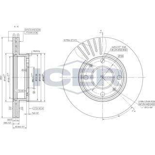 Stabdžių diskas ICER 78BD0570-2