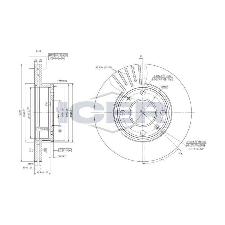 Stabdžių diskas ICER 78BD0570-2