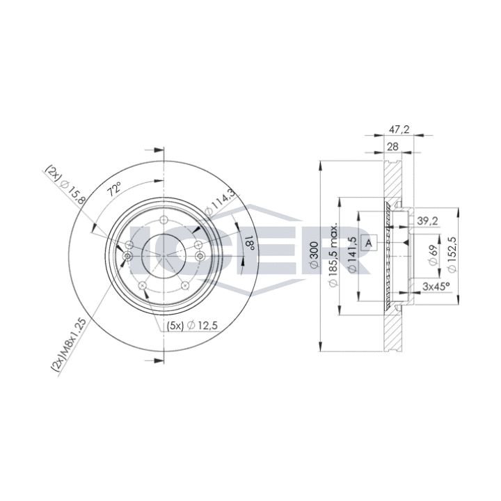 Stabdžių diskas ICER 78BD0580-2