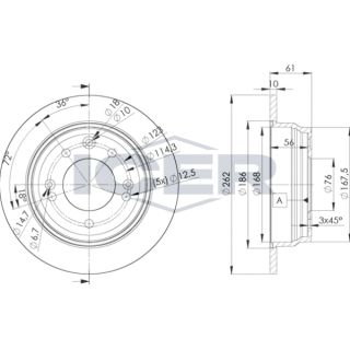 Stabdžių diskas ICER 78BD0581-2