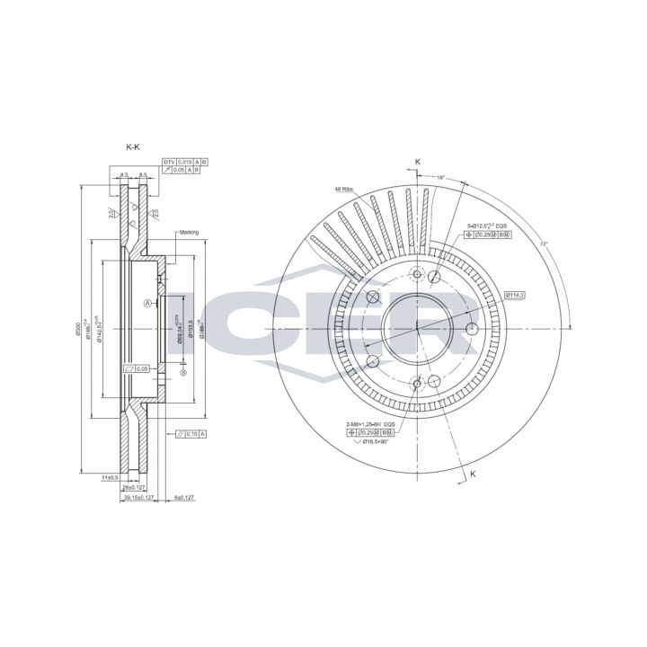 Stabdžių diskas ICER 78BD0586-2