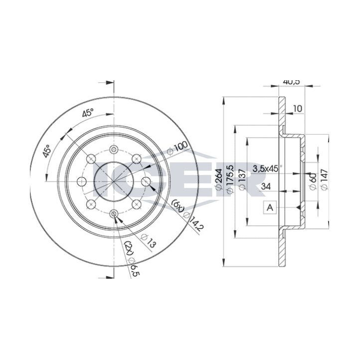 Stabdžių diskas ICER 78BD0592-2