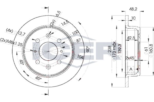 Stabdžių diskas ICER 78BD0817-2