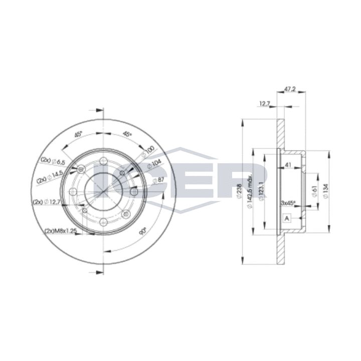 Stabdžių diskas ICER 78BD0829-2