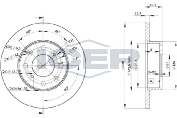 Stabdžių diskas ICER 78BD0829-2