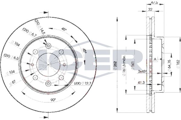 Stabdžių diskas ICER 78BD0830-2