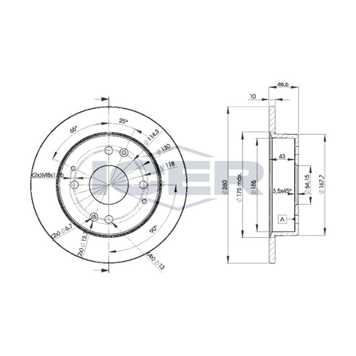 Stabdžių diskas ICER 78BD0835-2