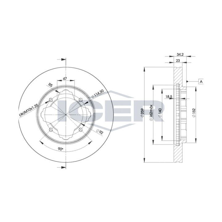 Stabdžių diskas ICER 78BD0836-2