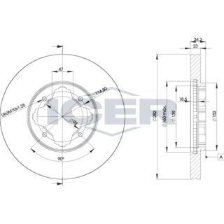 Stabdžių diskas ICER 78BD0837-2