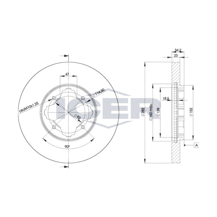 Stabdžių diskas ICER 78BD0837-2