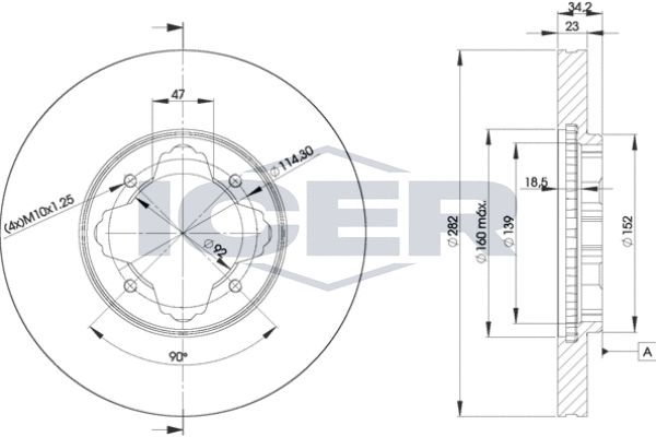 Stabdžių diskas ICER 78BD0837-2